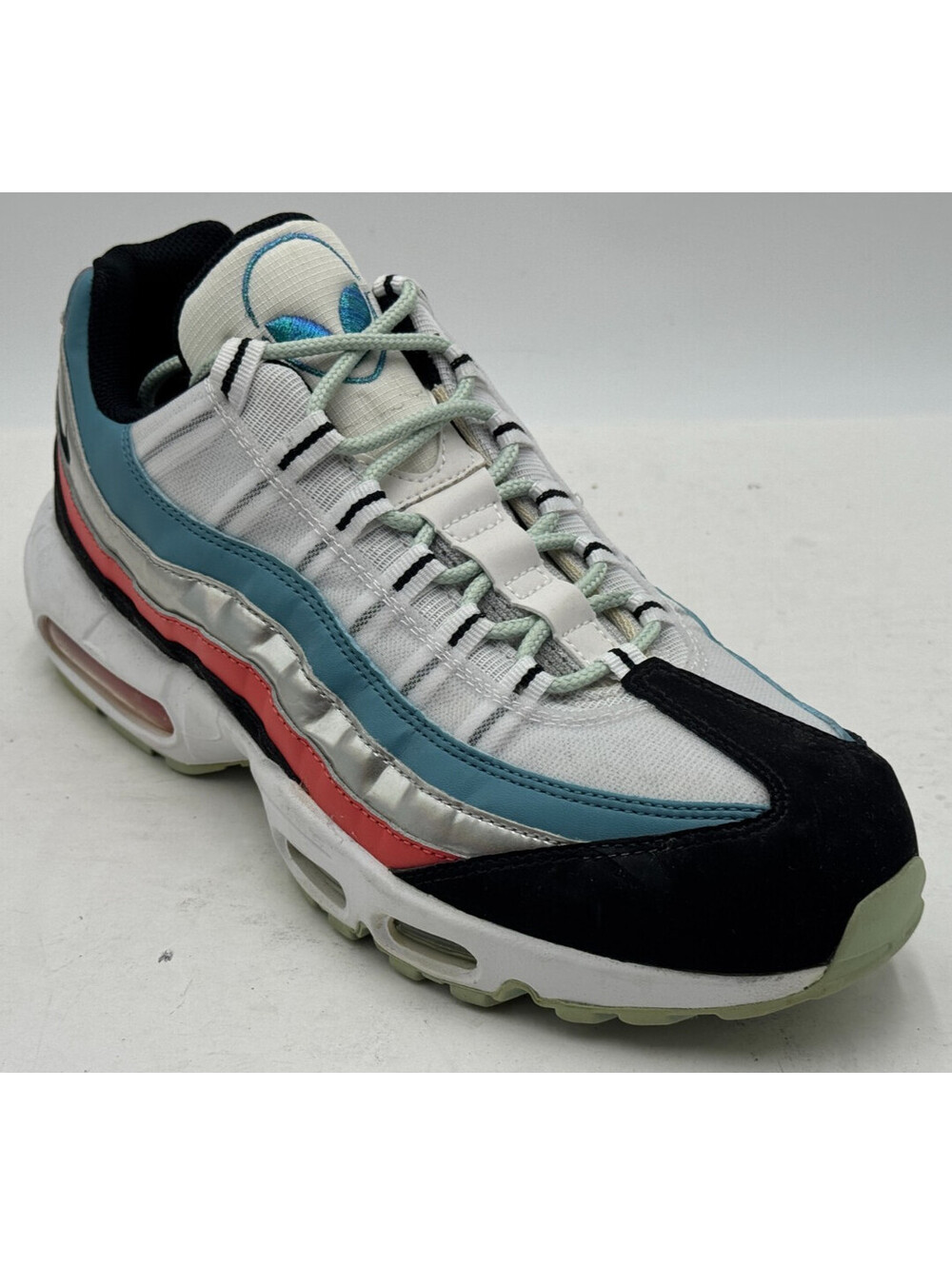 Nike Air Max 95 Mens Sneakers Size 11 White Cerulean Running Shoes CW5451-100